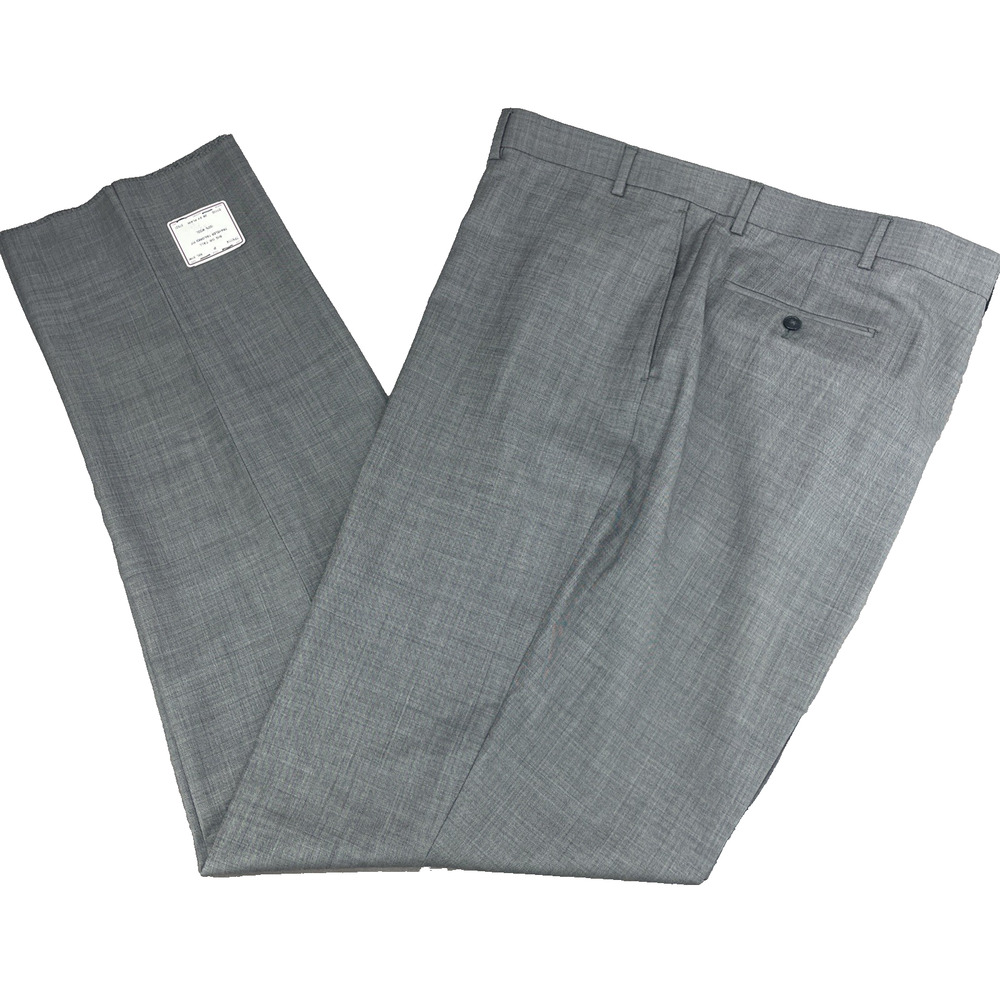 New Jos A Bank Traveler Tailored Fit Mens 51W x 39L Gray Trousers No Hem Lined